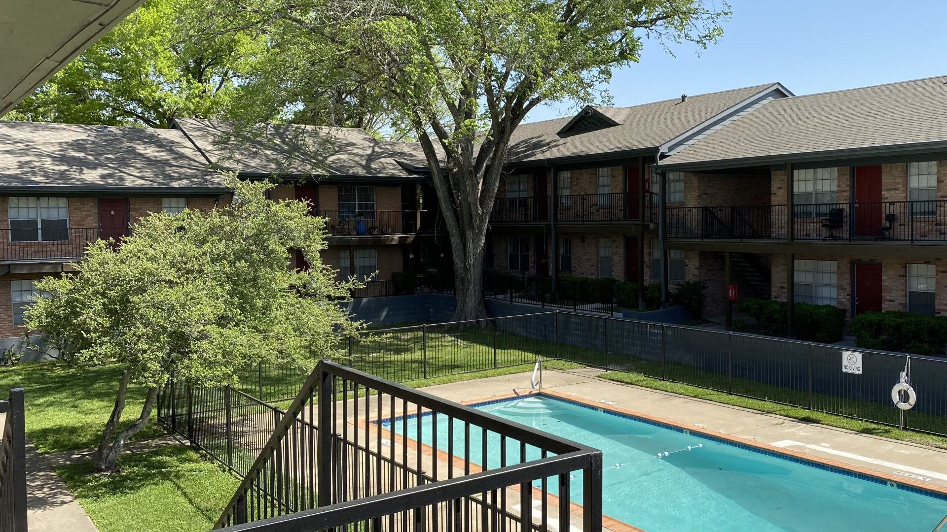 the pool at The Claridge Apartments